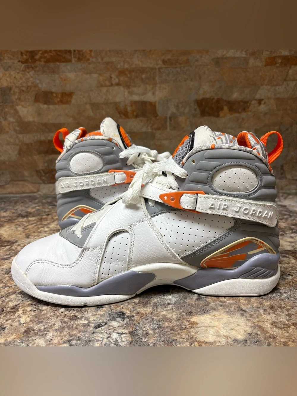 Air Jordan 8 Retro 2007 Orange Blaze 305381-102 Size 9.5